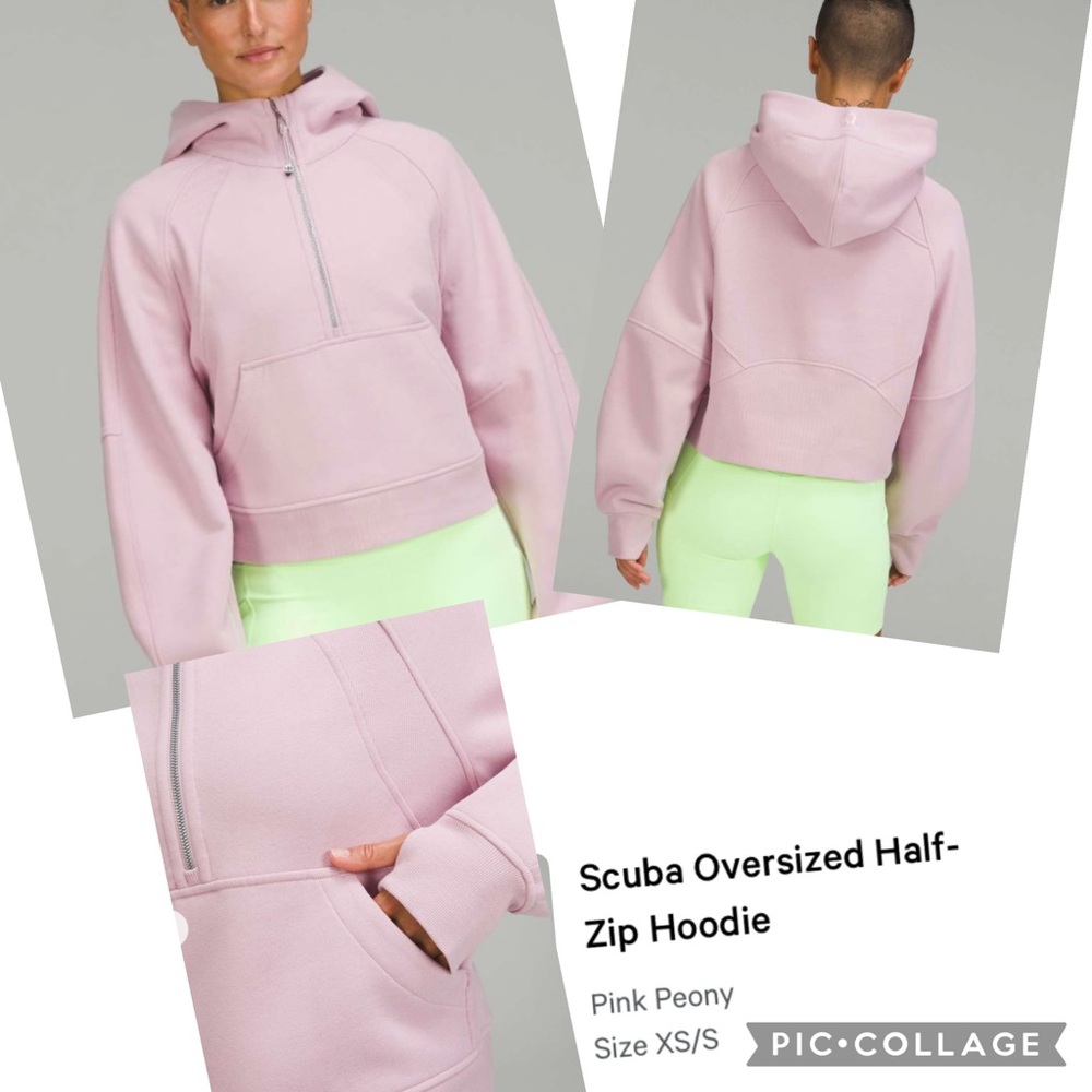 Scuba Oversized Half-Zip Hoodie lululemon Pink Peony small